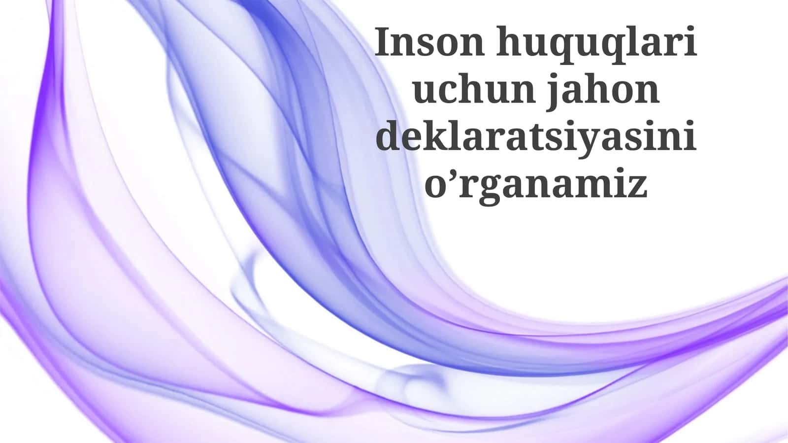 Inson Huquqlari Umumjahon Deklaratsiyasi: Asosiy Moddalar
