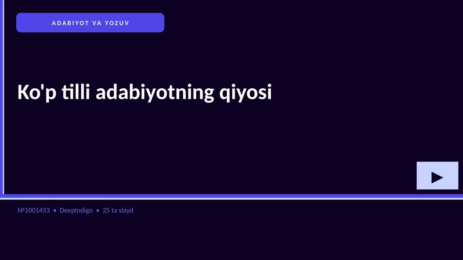 Ko'p tilli adabiyotning qiyosi