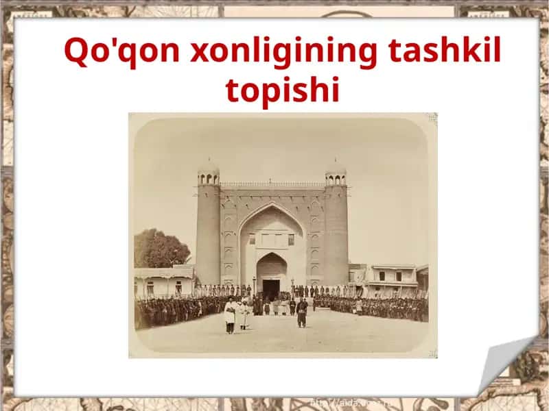 Qo'qon xonligining tashkili