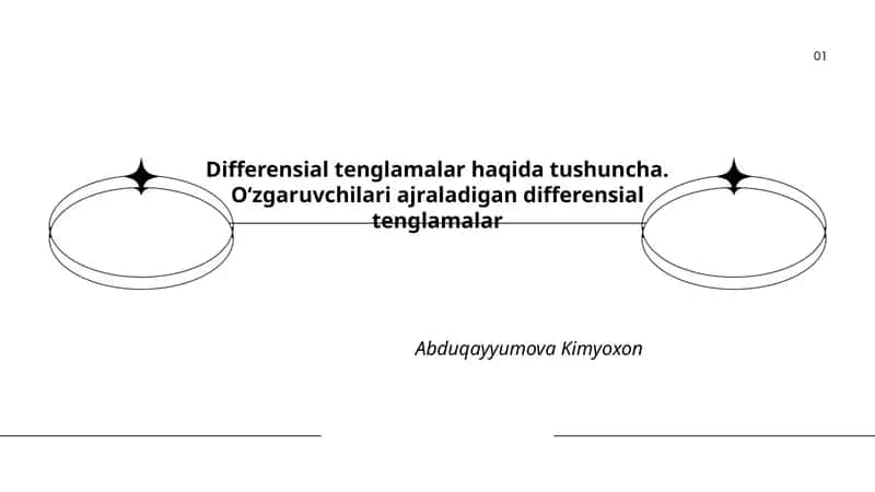 Differensial tenglamalar haqida tushuncha