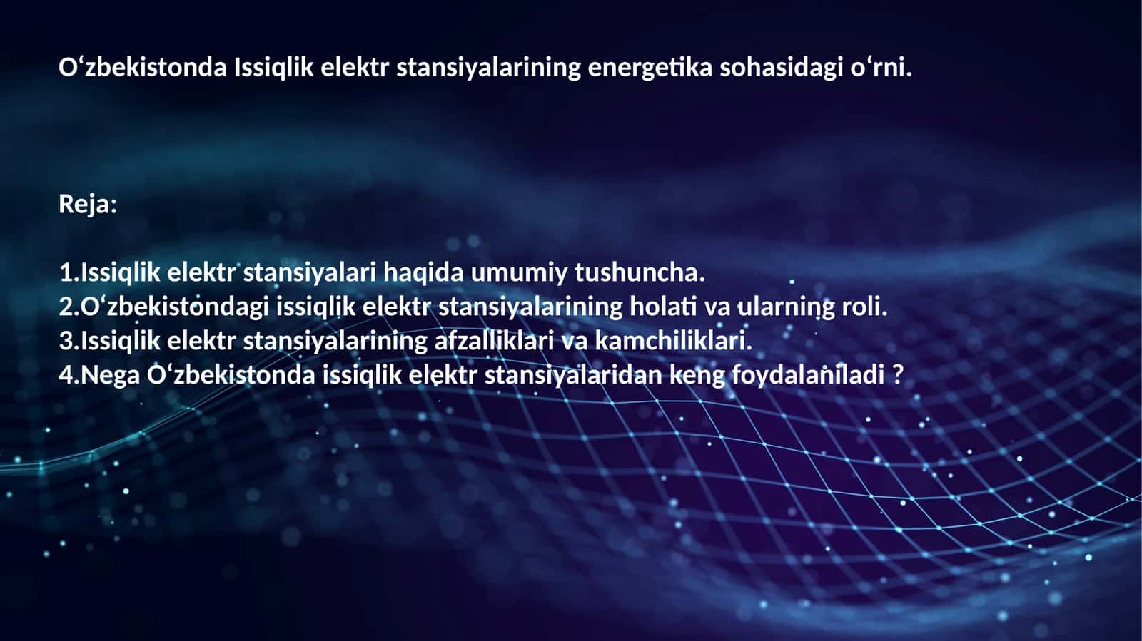 Issiqlik elektr stansiyalari