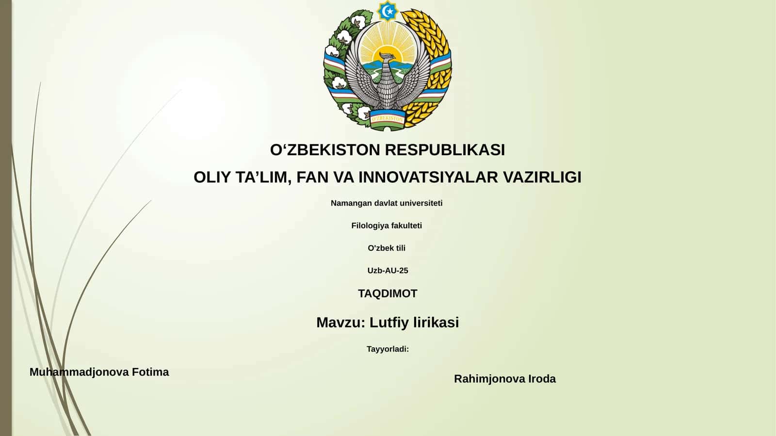 Lutfiy lirikasi
