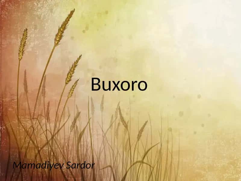 Buxoro