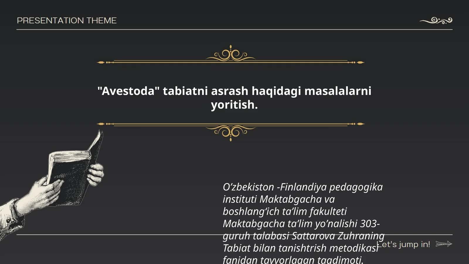 Tabiat bilan tanishish metodikasi