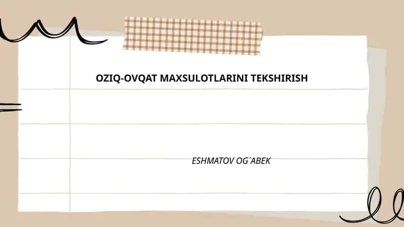 Oziq-ovqat xavfsizligi