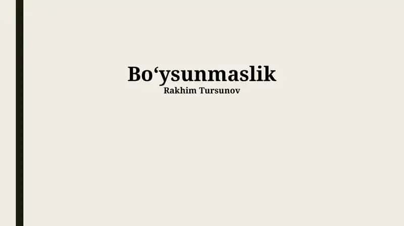 Bo'ysunish
