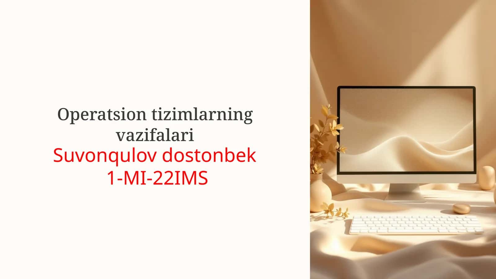 Operatsion tizimlarning vazifalari