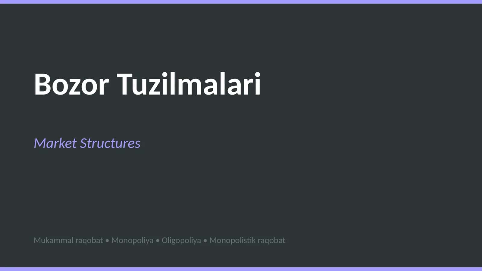 Bozor Tuzilmalari