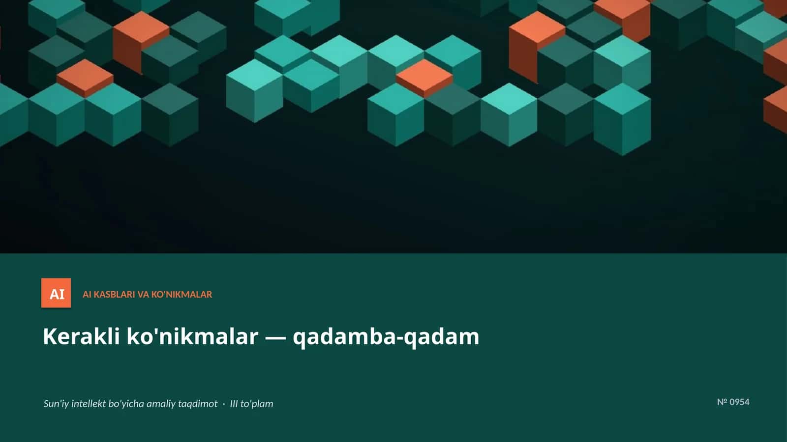 AI KASBLARI VA KO'NIKMALAR
