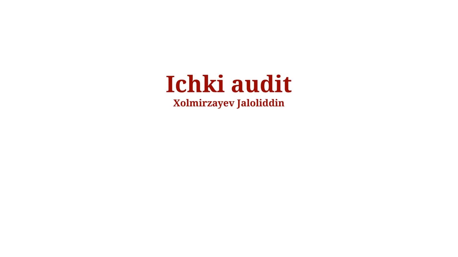 Ichki audit