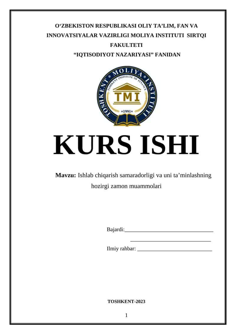 IQTISODIYOT NAZARIYASI