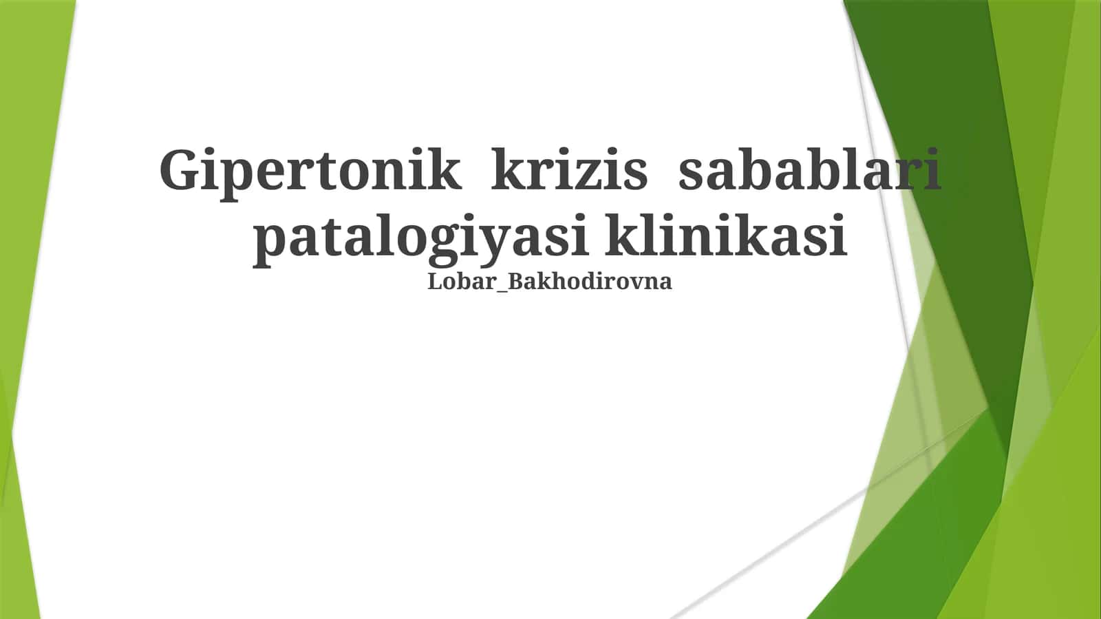 Gipertonik krizis sabablari patalogiyasi klinikasi