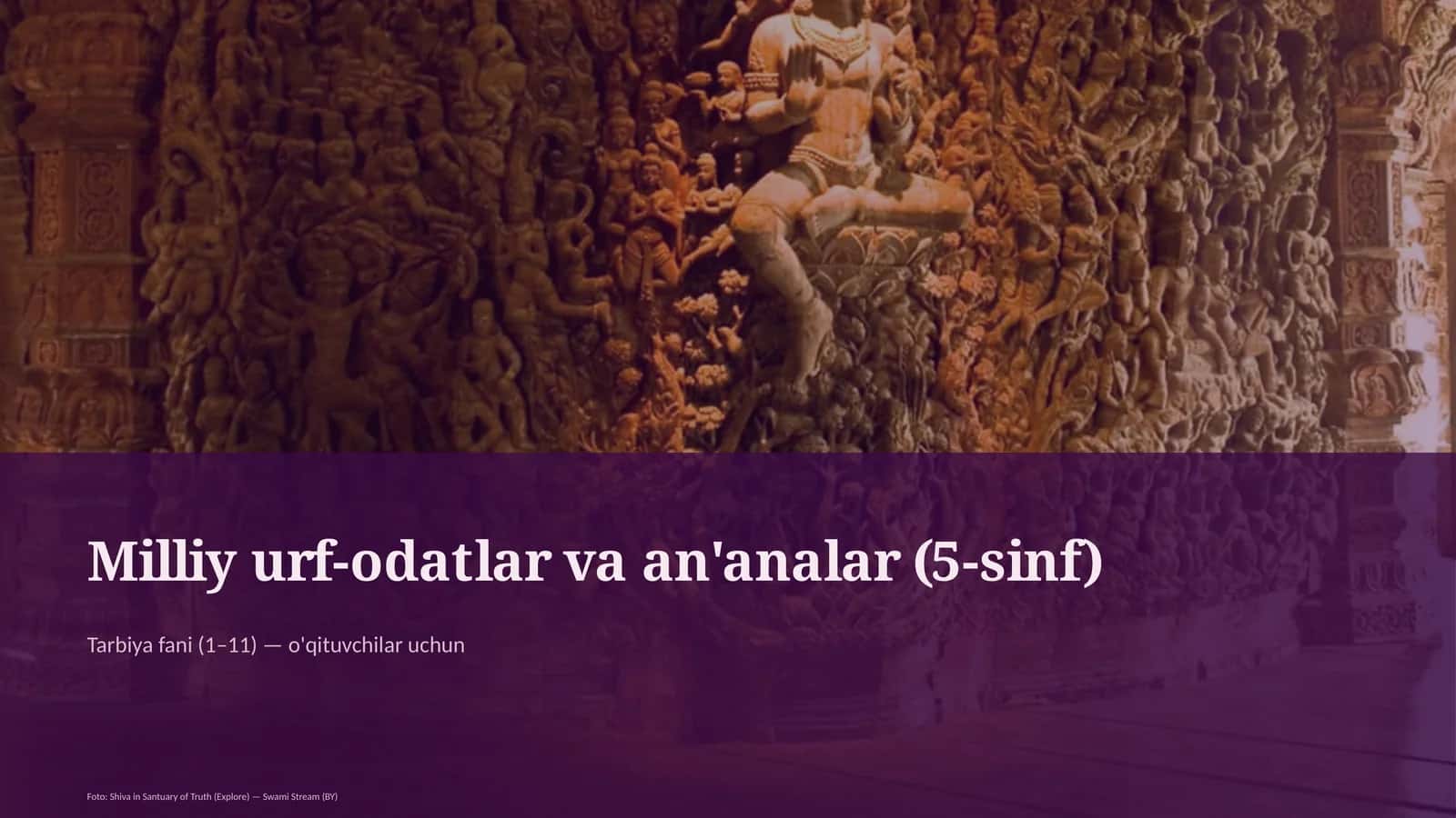 Milliy urf-odatlar va an'analar (5-sinf)