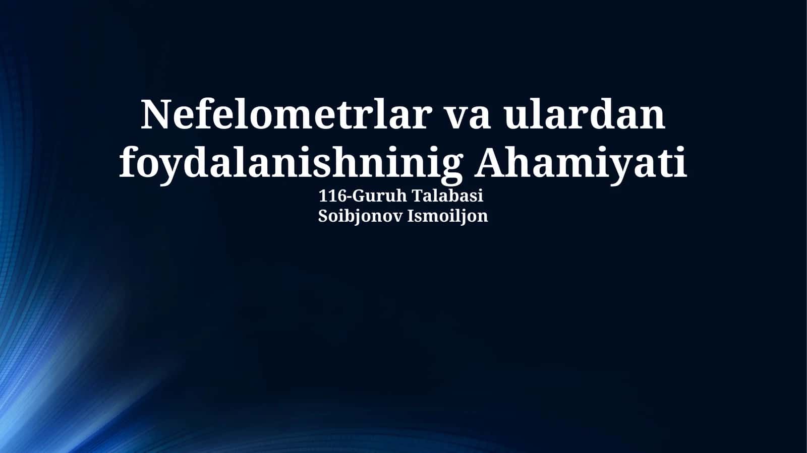 Nefelometrlar