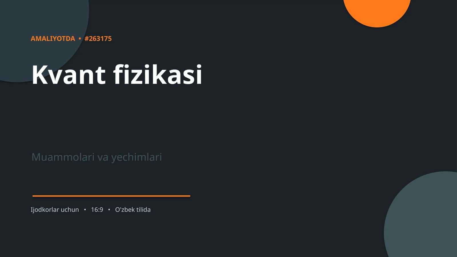 Kvant fizikasi Muammolari va yechimlari