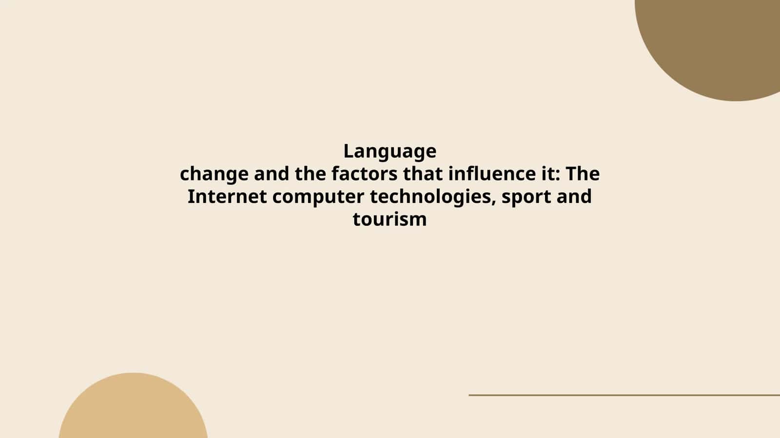 Language Change and Its Influencing Factors