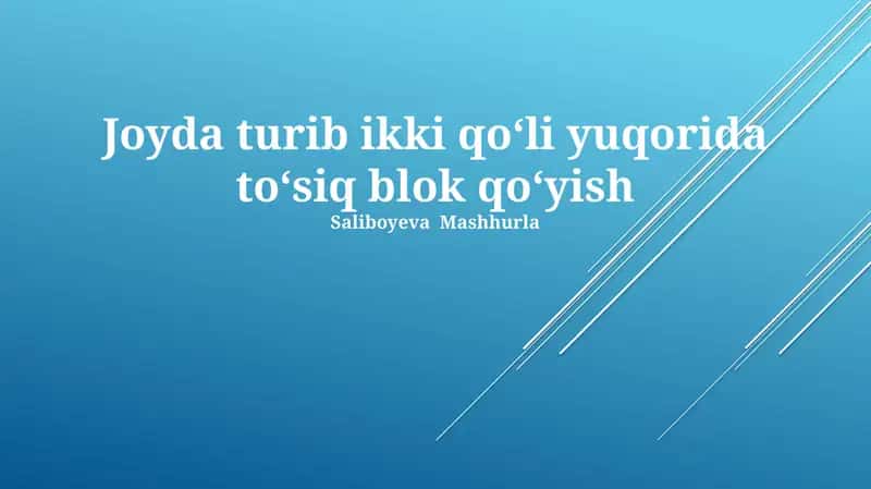Trenirovka mashqlari