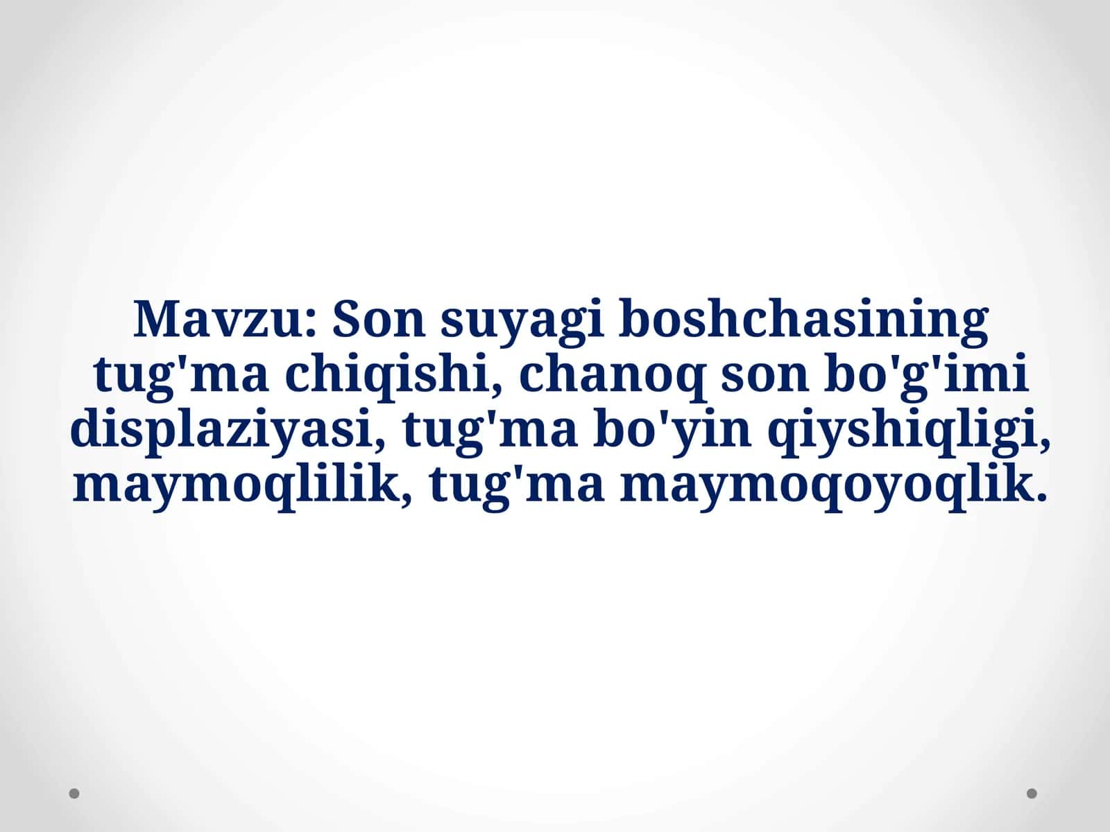 Chanoq-son displaziyasi