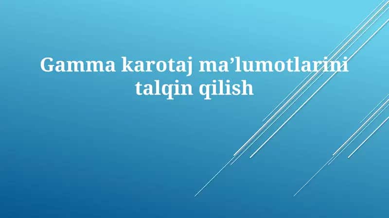 Gamma nurlari jurnali