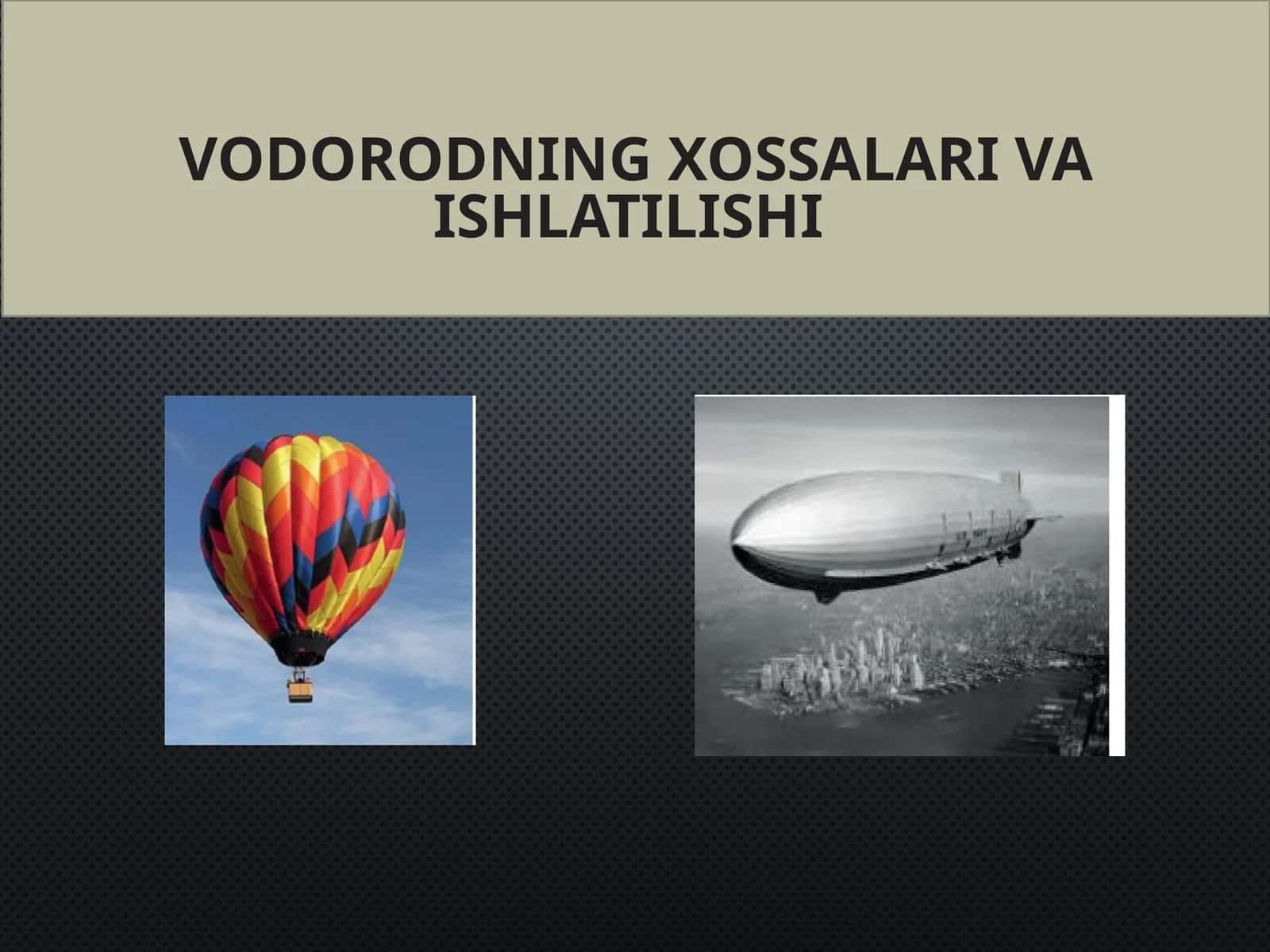vodorodning xossalari va ishlatilishi 7 -sinf kimyo