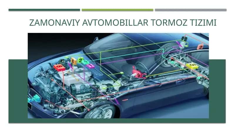 zamonaviy avtomobillar tormoz tizimi