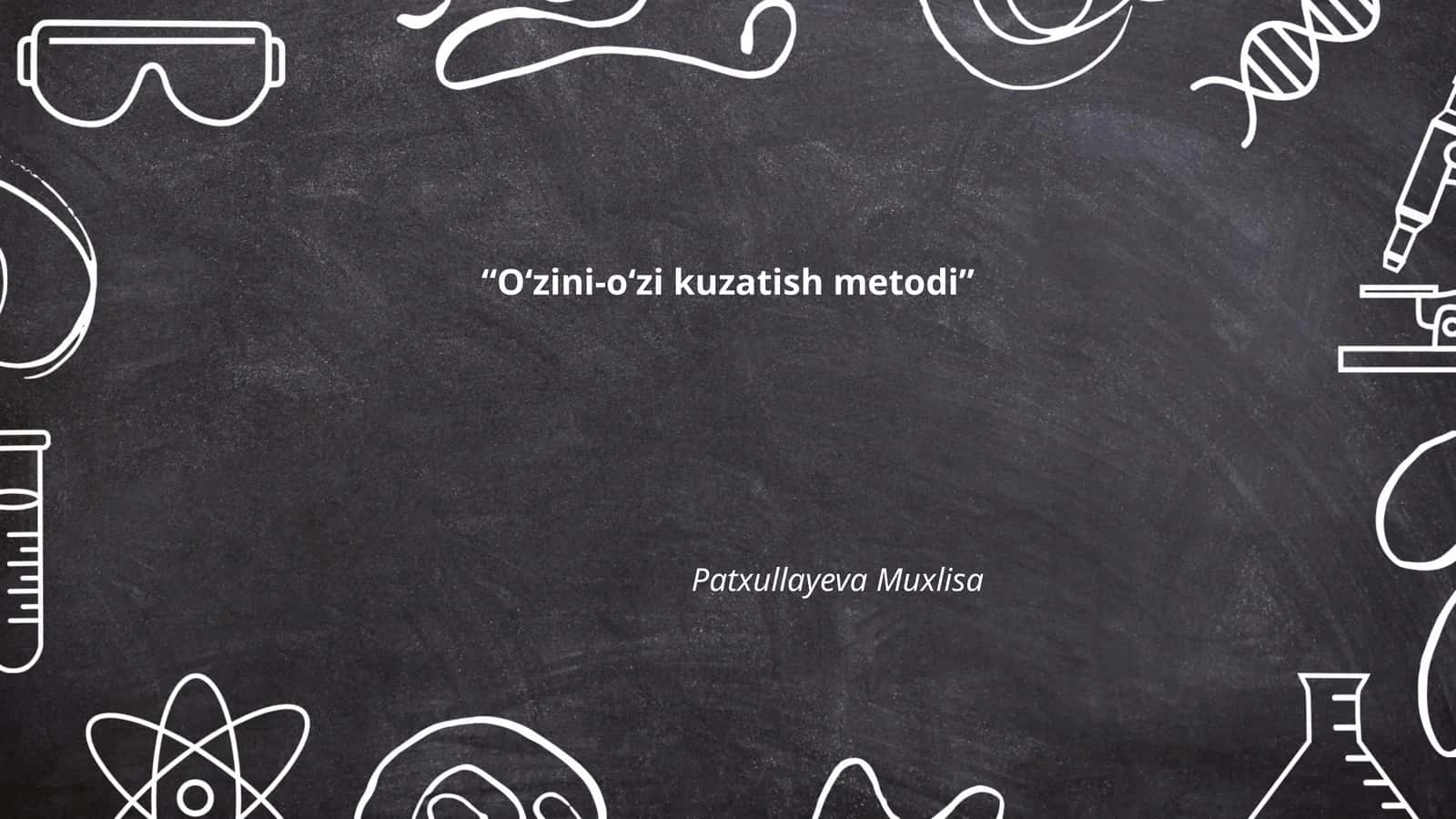 Oʻzini-oʻzi kuzatish metodi