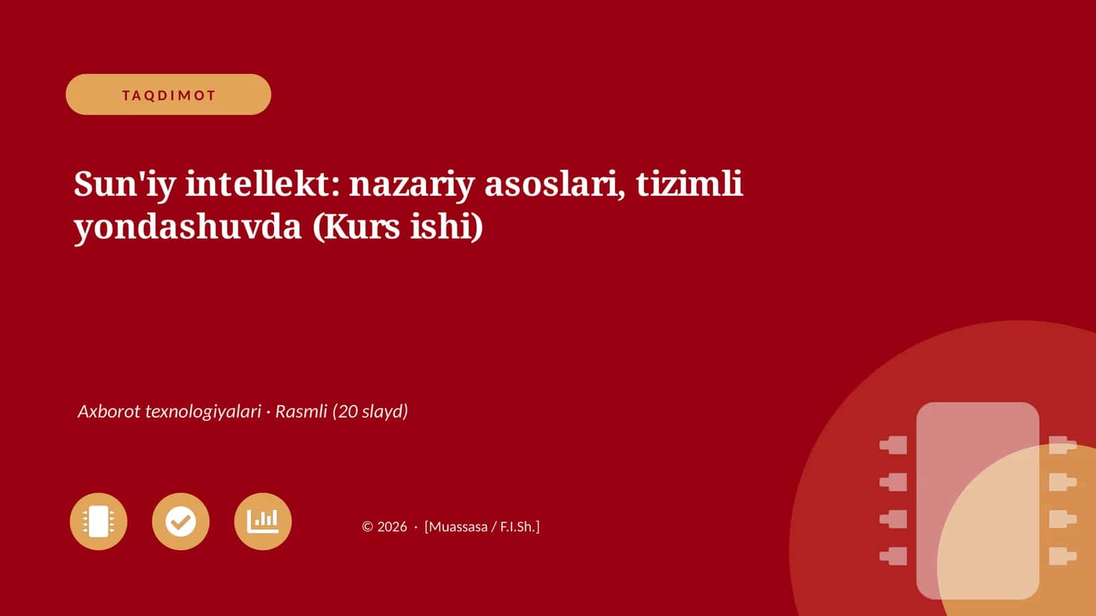 Sun'iy intellekt: nazariy asoslari, tizimli yondashuvda (Kurs ishi)