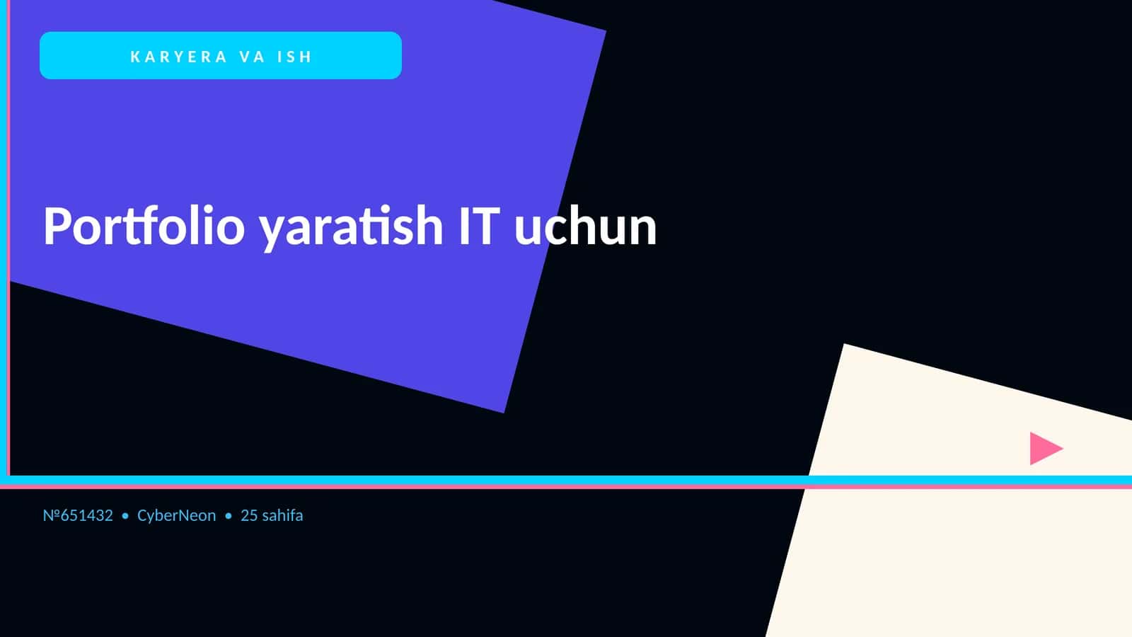 Portfolio yaratish IT uchun