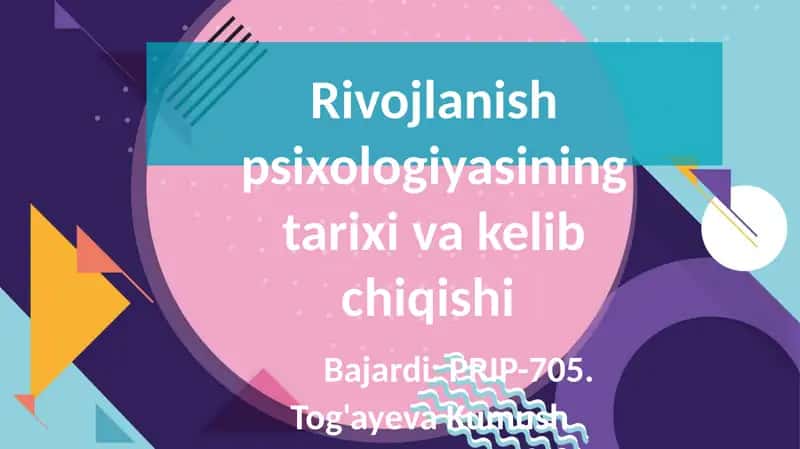 Psixologiya tarixi va rivojlanishi