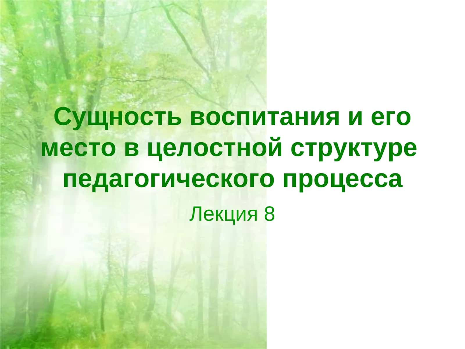 Лекция 8