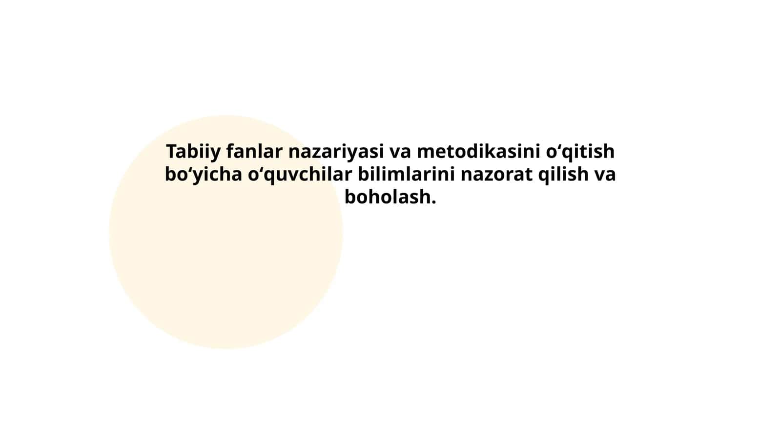 Tabiiy fanlar nazariyasi va metodikasi