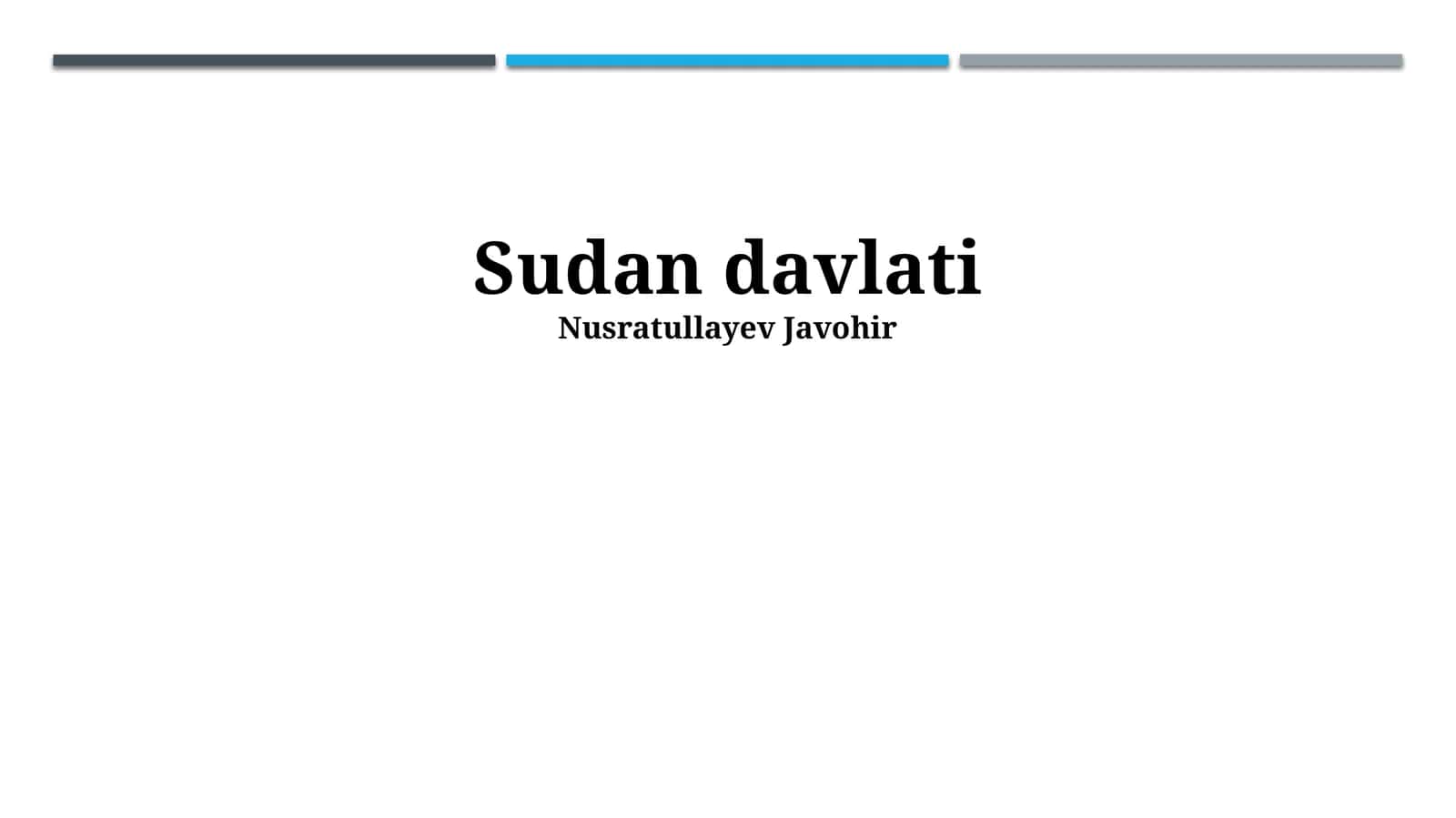 Sudan davlati tarixi