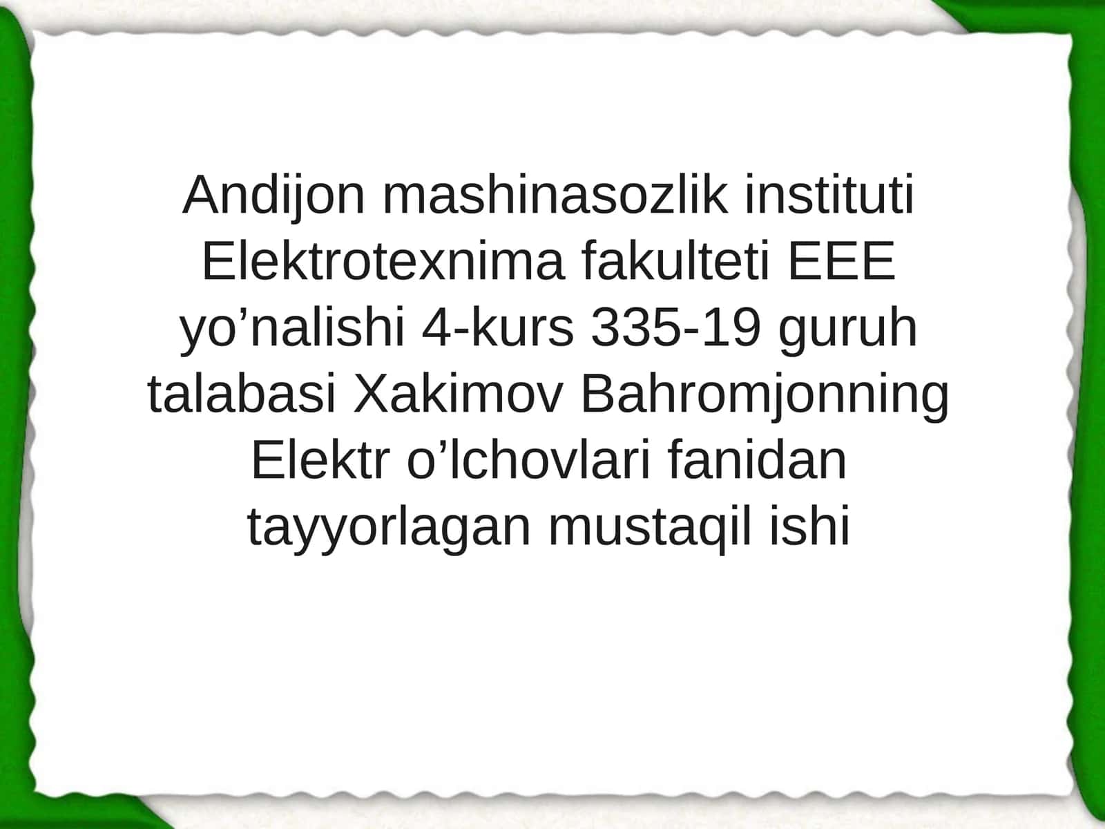 Elektro’lchovlarifani