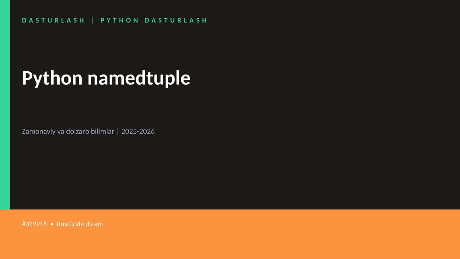 DASTURLASH | PYTHON DASTURLASH