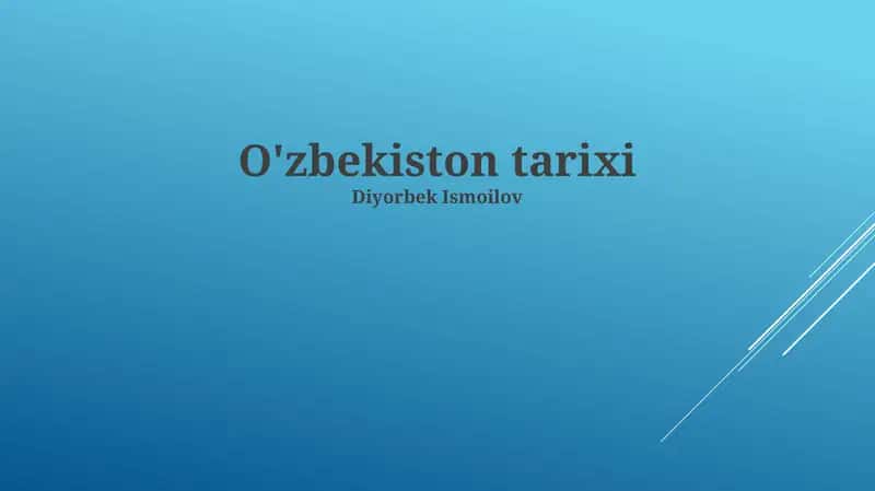O'zbekiston tarixi