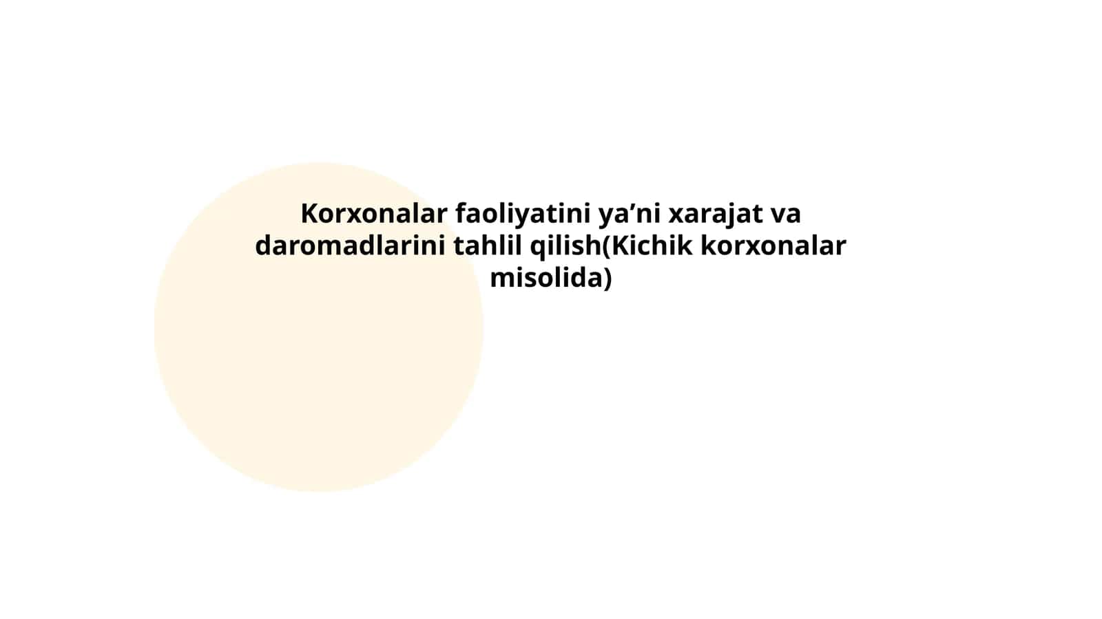 Kirim va chiqimlarni rejalashtirish