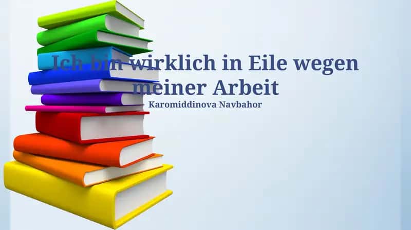 Die Dringlichkeit meiner Arbeit