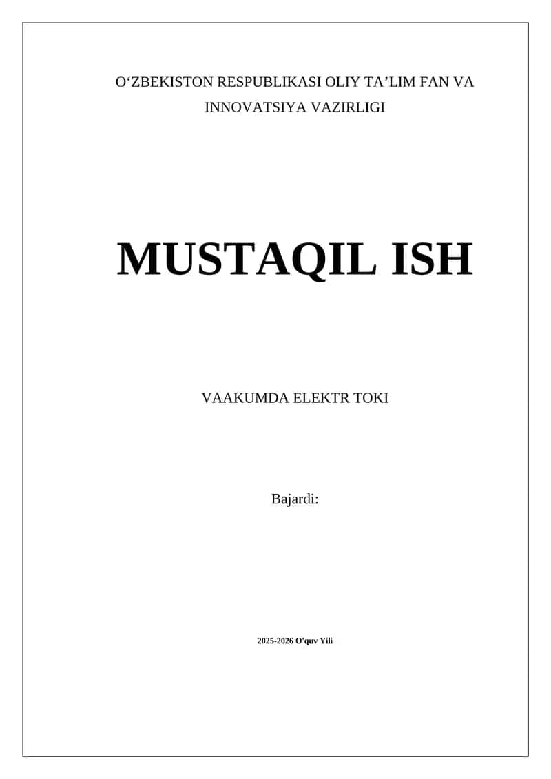 Vakuumda Elektr Toki