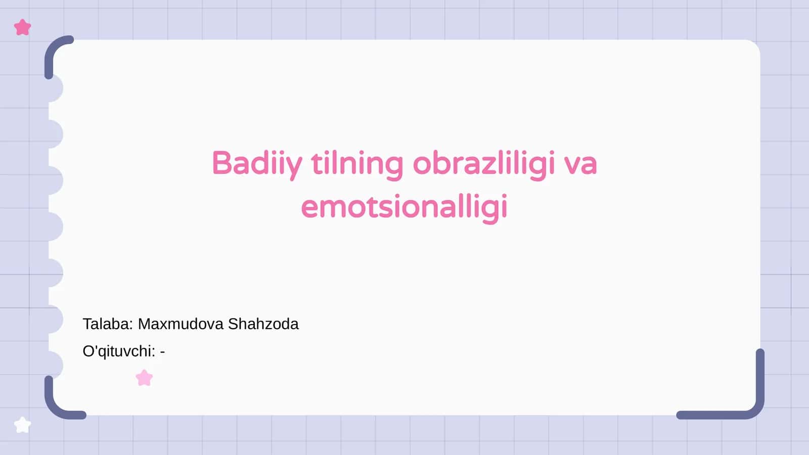 Badiiy tilning obrazliligi va emotsionalligi