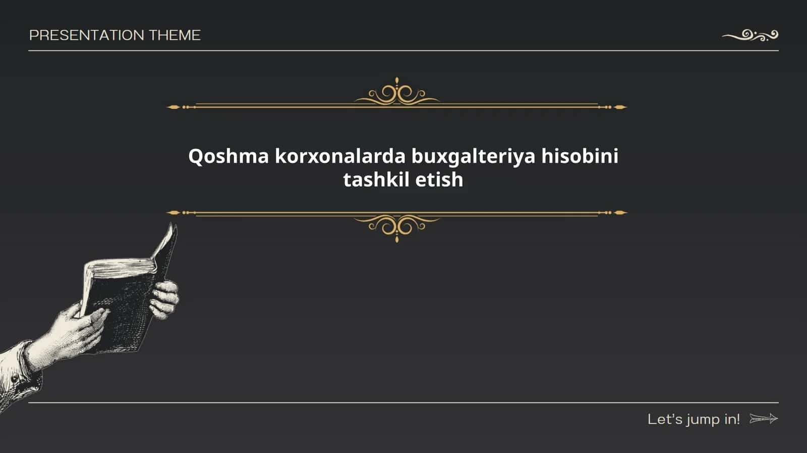 Qoshma korxonalarda buxgalteriya hisobini tashkil etish