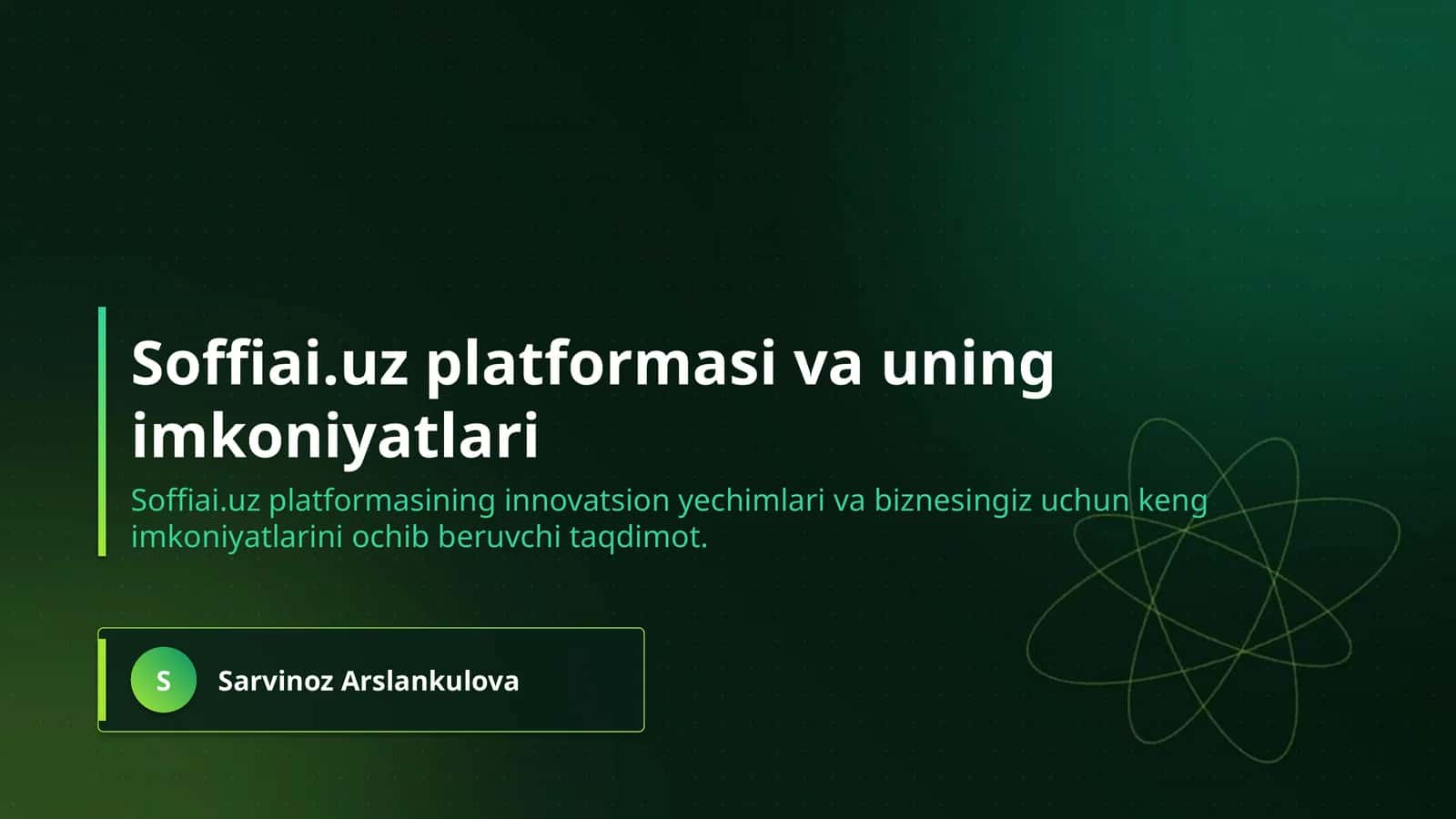 Soffiai.uz platformasi va uning imkoniyatlari
