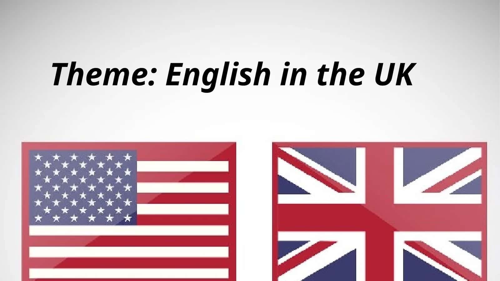 English in the UK