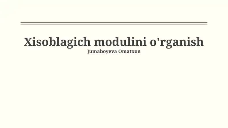 Xavfsizlik va Himoya