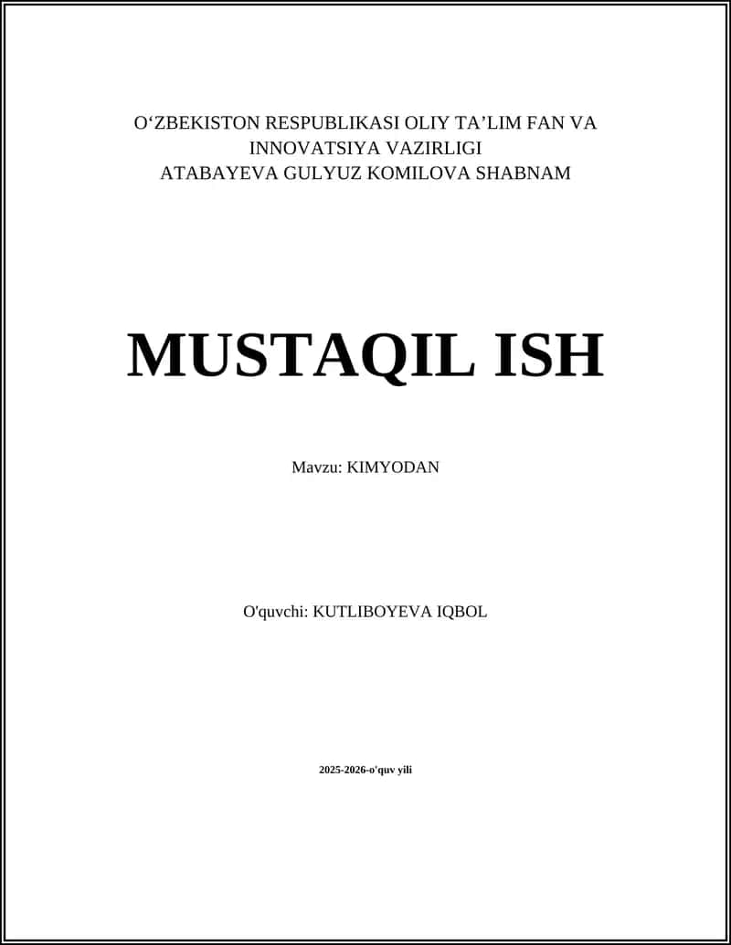 Atom va uning tuzilishi