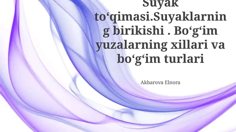 Suyak To'qimasi