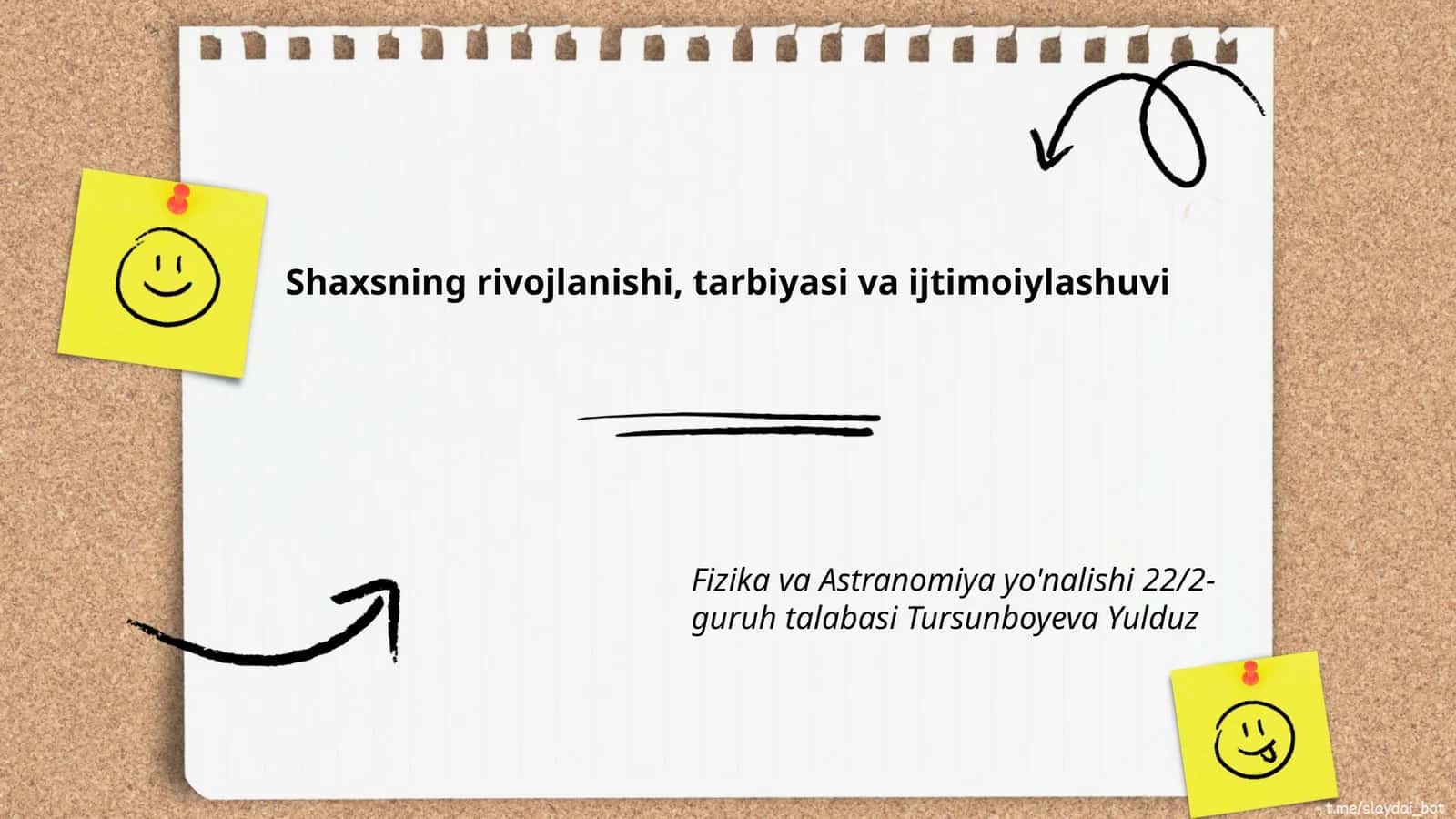 Shaxsning rivojlanishi, tarbiyasi va ijtimoiylashuvi