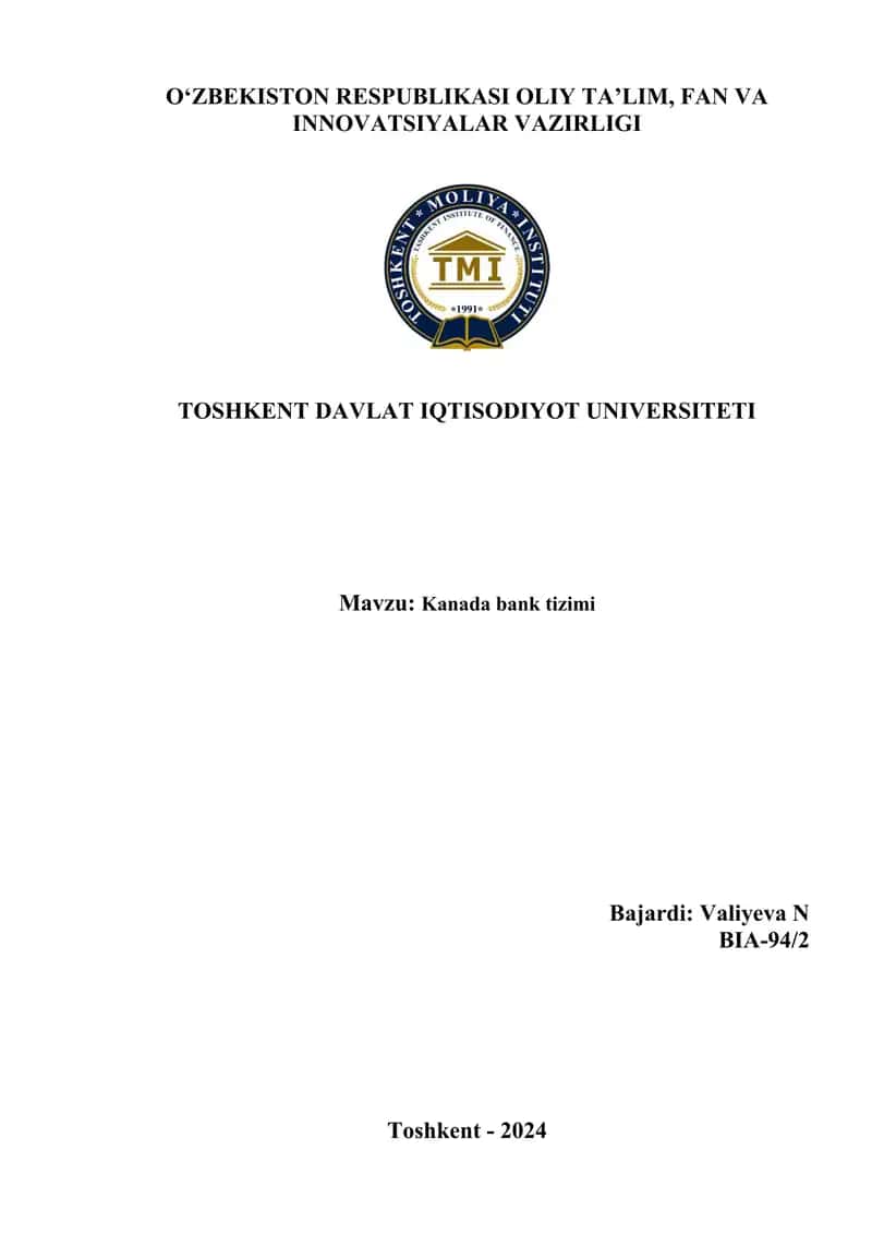 Kanada bank tizimi