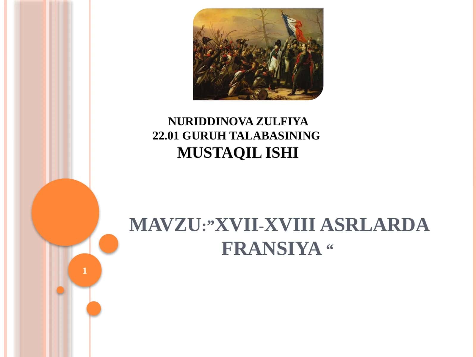 XVII-XVIII ASRLARDA FRANSIYA