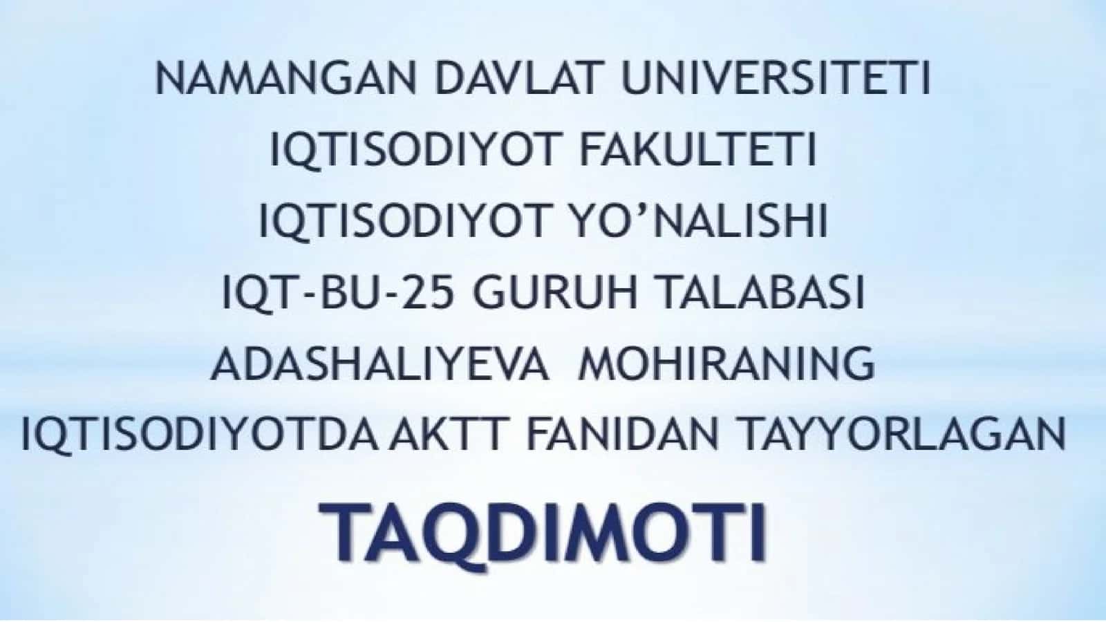 Maʼlumotlar bazalari va katta hajmdagi maʼlumotlar bilan ishlash