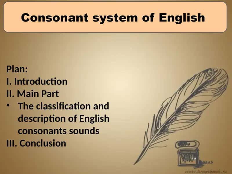 Slide consonant system of English